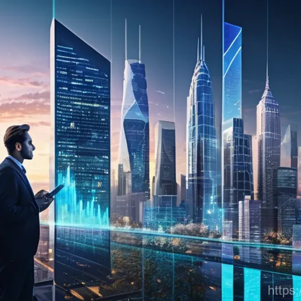 패러다임 전환의 미래 예측 - **Financial Evolution: From Bricks to Bytes**
    A visually rich, dynamic image depicting the evolu...