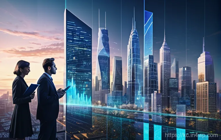 패러다임 전환의 미래 예측 - **Financial Evolution: From Bricks to Bytes**
    A visually rich, dynamic image depicting the evolu...