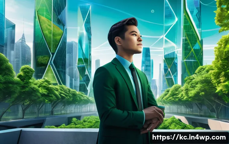 패러다임 전환의 실용적 접근 - A confident, intelligent-looking individual, gender-neutral, stands at the edge of a vibrant, high-t...